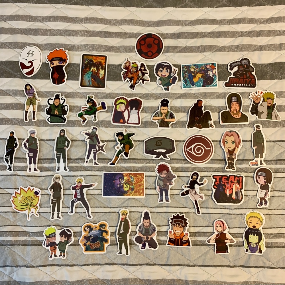 Naruto Random Stickers Lot of 40